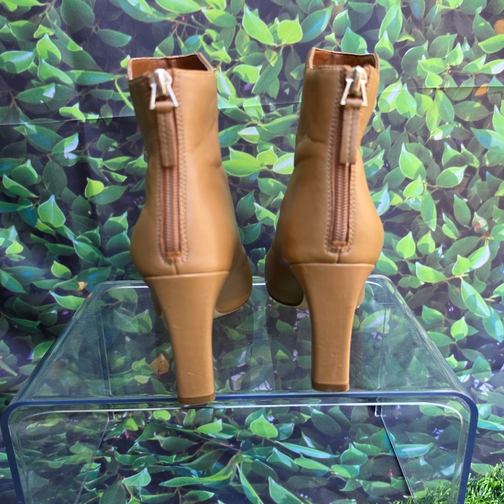 Franco Sarto Venture Booties Womens 6.5 Tan Leather Pointed Toe Western - Picture 6 of 16